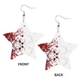 thumbnail image 2 of Leather Earrings Dangle For Women Blood Splatter Trendy Star Earrings Lightweight Fashion, 2 of 6