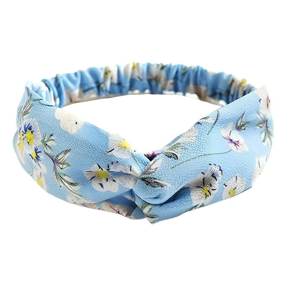 TELOLY Headbands for Women,Cloth Head Wraps,Skin Care Headband,Lightblue