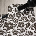 thumbnail image 3 of Ambesonne Vintage Grommet Curtain, Nostalgic Flora Pattern, 50" x 96", Dark Brown and White, 3 of 6