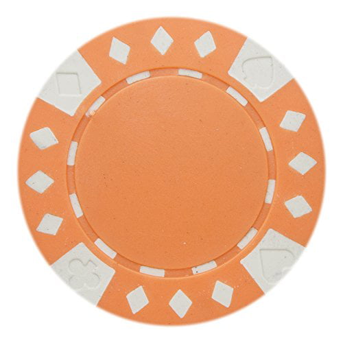 ORANGE 50 Clay Composite Suited 11.5-Gram Poker Chips 