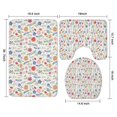 thumbnail image 3 of Pioneer Flower Floral Print Pattern Bathroom Rugs Sets 3 Piece,Toilet Cover Set,Absorbent Non Slip Bathroom Mats Sets with U-Shaped Contour Rug Toilet Rug Set, 3 of 5