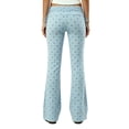 thumbnail image 4 of Inglocry Fold Over Lounge Pants for Women Y2K Low Rise Wide Leg Yoga Sweatpants Stretchy Foldover Pants Workout Bottoms Sky Blue M, 4 of 4