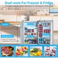 thumbnail image 5 of 4.3 Cu.Ft Compact Mini Fridge with Freezer – Single Door Refrigerator, 7-Setting Adjustable Thermostat, Low Noise, Energy Efficient, for Bedroom, Office, Dorm, 5 of 7