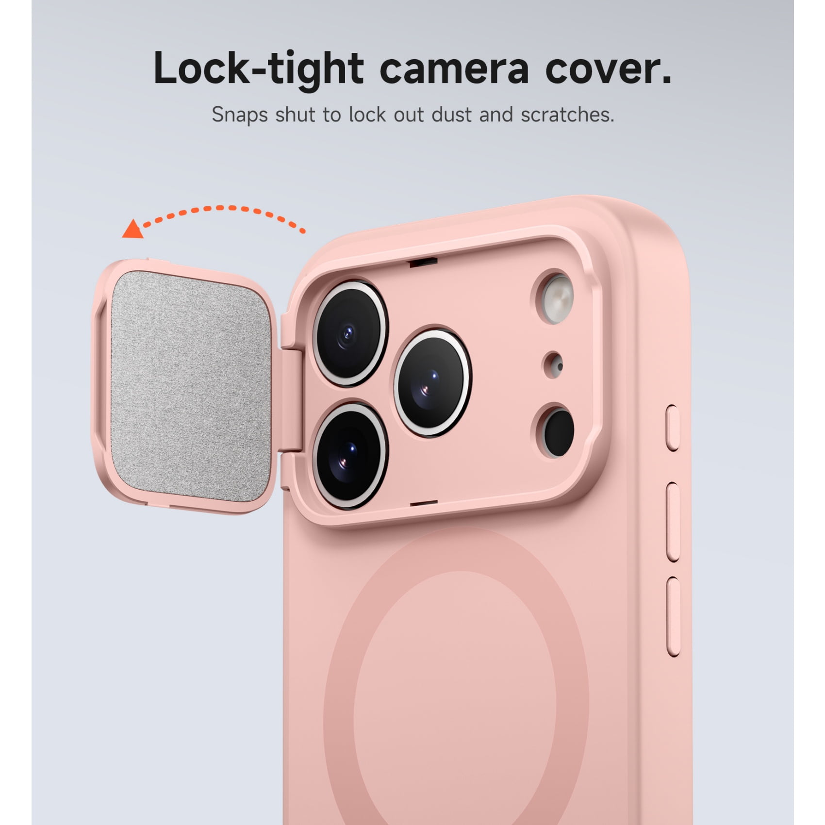 SURITCH Phone Case for iPhone 17 Pro with Camera Cover, Kickstand, Compatible with MagSafe, Shockproof Bumper Slim Protective Cover, Pink