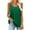 #04 Green, variant on Women's Camisole Tops Fashion Double Spaghetti Strap Pleated Tank Top Summer Lightweight Sleeveless T-Shirts Casual Loose U-Neck Blouses Long Vest Top