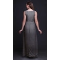 thumbnail image 4 of Bimba Robe Longue Sans Manches pour Femmes à Carreaux Imprimés Style Chic Maxi-Robe-Petit, 4 of 5