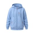 thumbnail image 6 of Fanshiluo Men's Hooded Full Zip Multi-Pocket Sweatshirt, Long Sleeve Casual Warm Jacket,Size S-3XL, 6 of 9