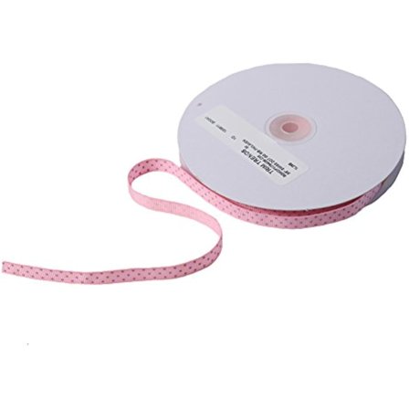 Swiss Dot Printed Grosgrain Ribbon 3/8 inch Pink-Lavender