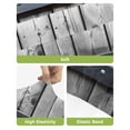 thumbnail image 4 of Grey Wood Grain Bar Stool Covers Set of 4, Country Vintage Barn Door Rustic Lodge Stretch Washable Bar Chair Covers with Backs, Removable Pub Counter Height Chair Cover for Kitchen Dining Room Cafe, 4 of 7