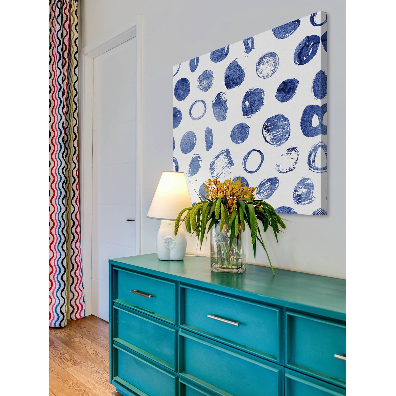 "Blue Art" Painting Print on Wrapped Canvas