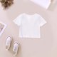 thumbnail image 2 of Gibobby Blusa Niñas Niños pequeños bebés niñas primavera verano sólido acanalado manga corta camiseta ropa （Blanco， 1-2 Años), 2 of 4