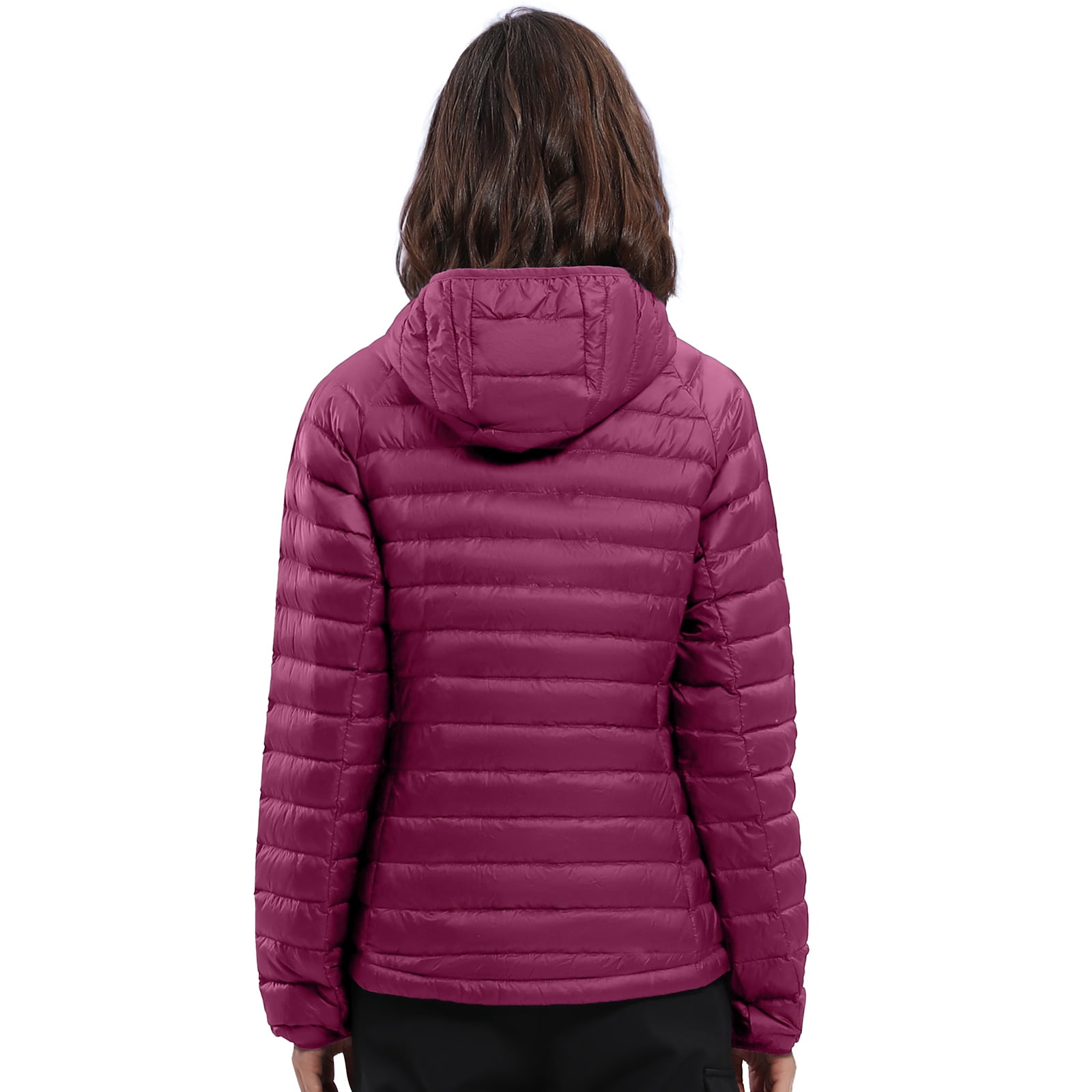Women's Puffer Jacket Lightweight Down Alternative Packable Winter Coat Womens Coats Purple - image 5