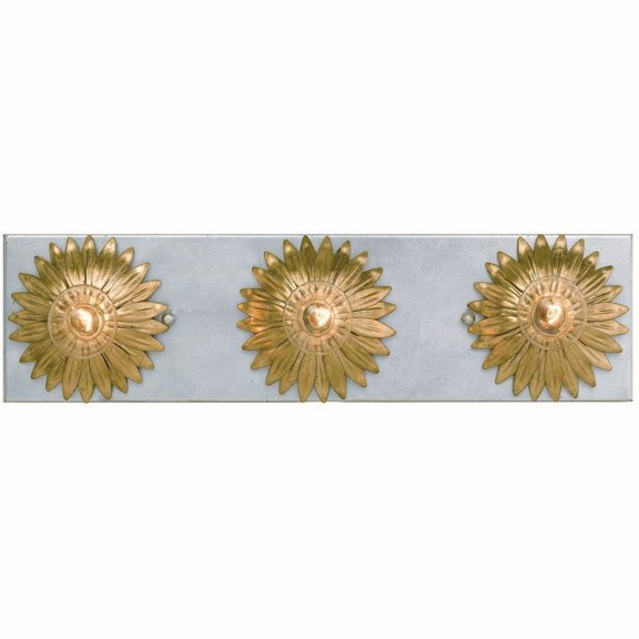 503-GA-SA Crystorama Lighting Broche 3 Light Bath Vanity In Traditional And Contemporary Style - 18 Inches Wide By 4.5 Inches High