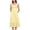 Yellow, variant on Women's A-Line Cocktail Dress, Sexy Criss Cross Backless Party Dresses, Flattering Ruched Waist French Square Neck Summer Wedding Guest Midi Gown