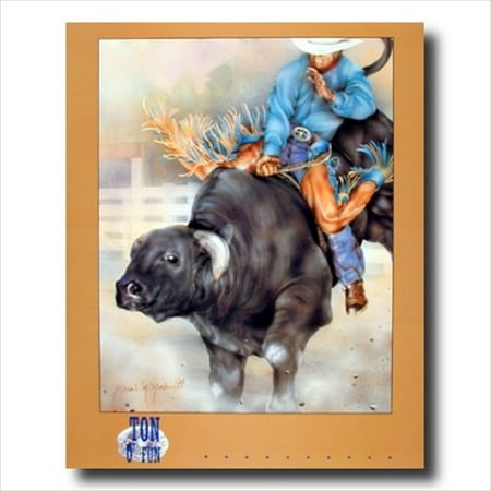 Cowboy Rodeo Bull Riding # 3 Western Wall Picture Art