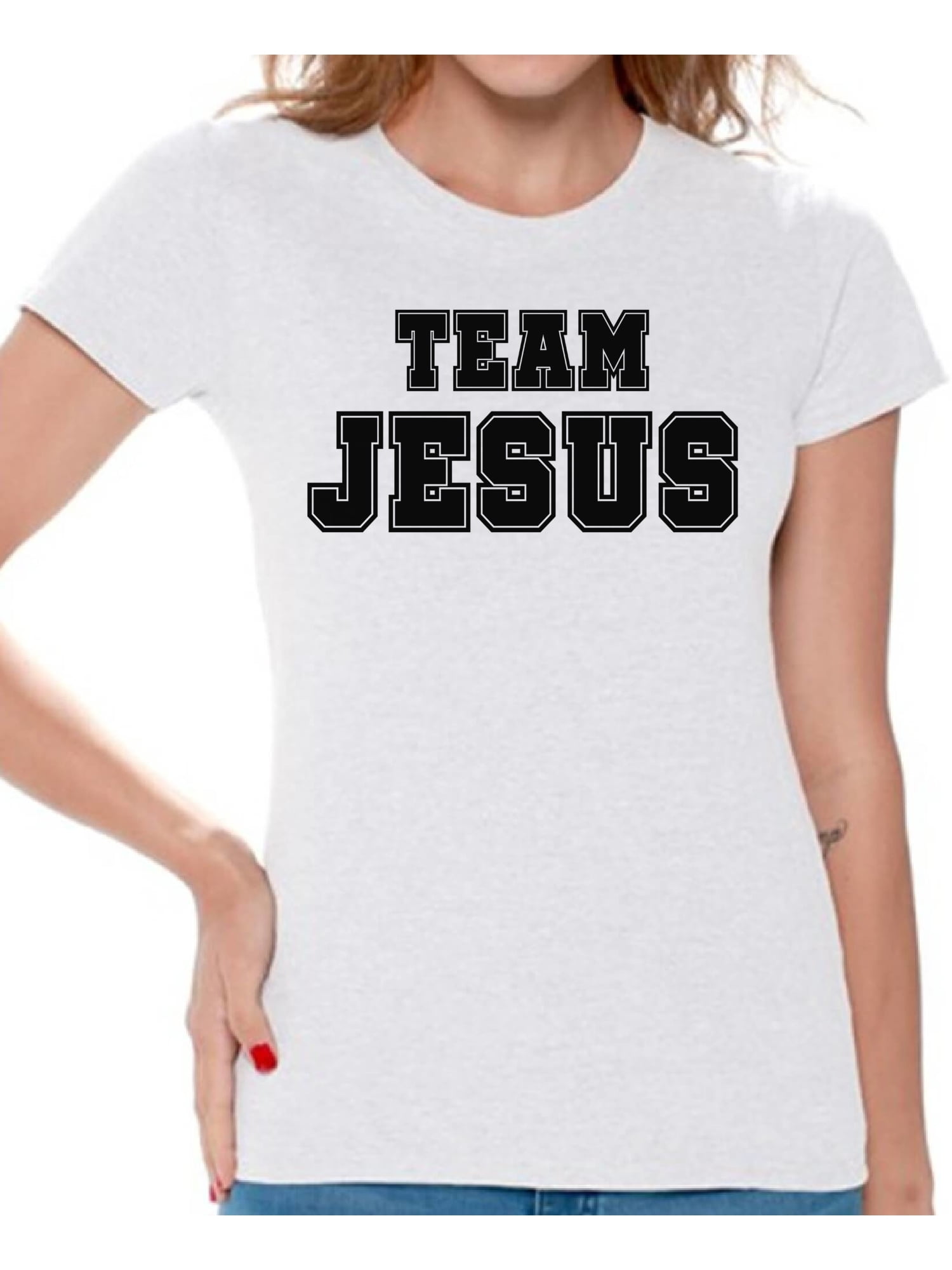 Team Jesus Womens T-Shirt Black Shirt 