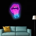 thumbnail image 3 of Pink Lips and Tongue Neon Light- Suitable for Girls Room Neon Sign Wall Neon Party Decoration Neon LED Neon Sign USB Powered Suitable for Your Bedroom Party Wedding Bar Decor Signs.(50X35cm), 3 of 8