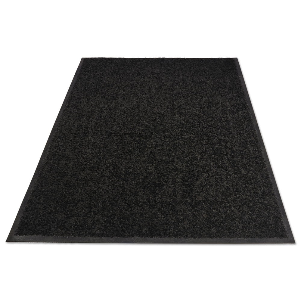 Durable Wipe-N-Walk Vinyl Backed Indoor Carpet Entrance Mat 3 x 5 Charcoal
