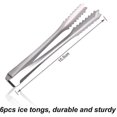 thumbnail image 3 of 6 Pack Stainless Steel Ice Tongs Sugar Tongs Serving Tongs Small Kitchen Tongs, 3 of 4