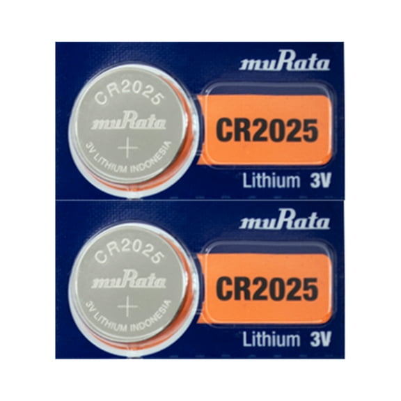 2 Murata Sony CR2025 3V Lithium Coin Cell Battery