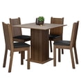 thumbnail image 1 of Juego de Comedor Mesa Encimera de Madera 4 Sillas Marrón/Crema/Negro Samara Madesa, 1 of 13