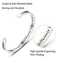 thumbnail image 4 of TONY & SANDY Retirement Gifts for Women Never Forget the Difference You've Made Bracelet Going Away Goodbye Gift for Coworker Female Nurse Teacher Mom Leaving Farewell Gifts Jewelry Female Cuff, 4 of 7