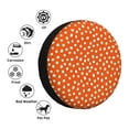 thumbnail image 4 of Sikiie Dots On Orange Background PVC Leather Spare Tire Wheel Cover Spare Tire Cover, for Car Truck SUV Camper Trailer Universal Fit(14-17in)-15 inch, 4 of 6