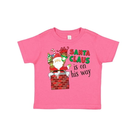 

Inktastic Santa Claus is on His Way Christmas Gift Toddler Boy or Toddler Girl T-Shirt