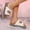 White, variant on Satin Rhinestone Platform Slides for Women, Open Toe Double Buckle Sandals, Lightweight Casual Summer Beach Shoes
