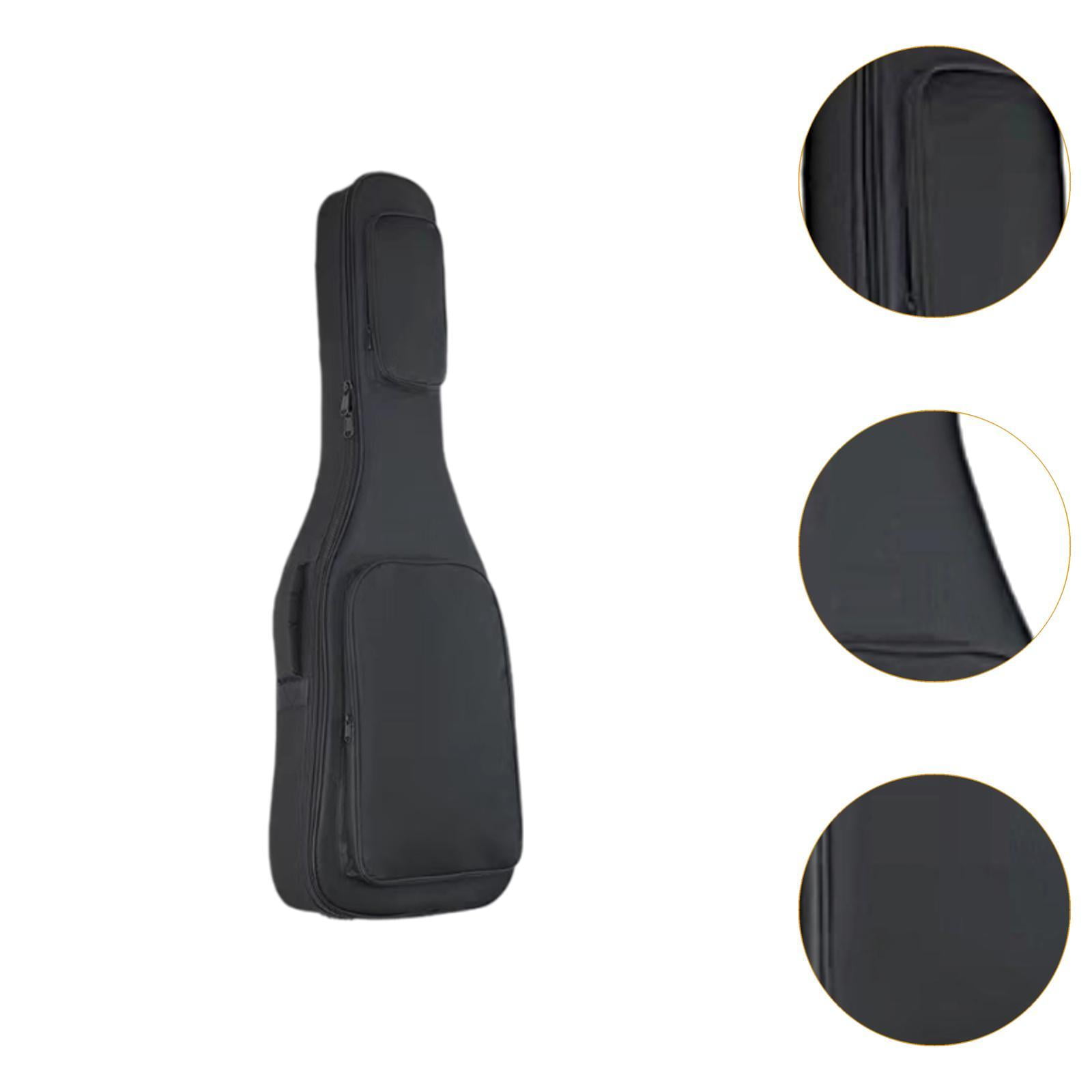 LeeQinersw Guitar Gig Bag Carry Handle Protection with Adjustable Straps Storage Box Guitar black