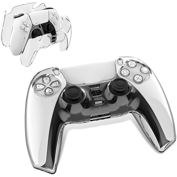 PS5 Clear Cover Skin Case Compatible with Sony Playstation 5, Newest Version Clear Hard PC Cover Anti-Slip - Clear