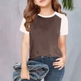 thumbnail image 2 of XIMIN Toddler Baby Raglan Shirt Baseball Tee Cotton T-Shirt for Girls Boys Short or Long Sleeve Solid Color Top, 2 of 9