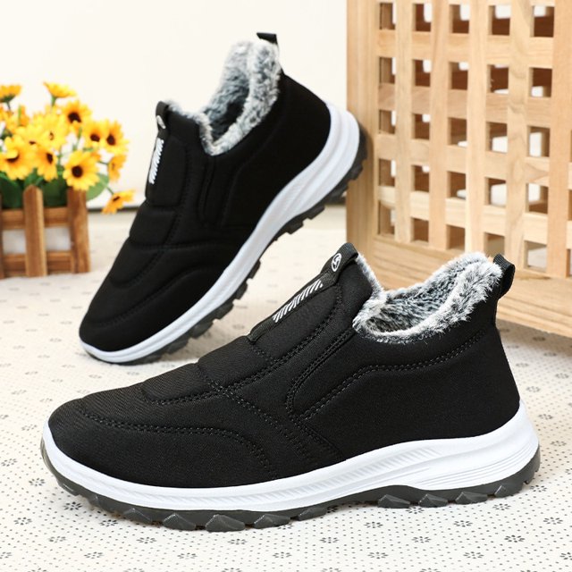 Zapatos de invierno para mujer, botas de algodón grueso con forro polar, zapatos de madre, zapatos de hombre y mujer, los mismos zapatos de hombre de siempre, zapatos de algodón
