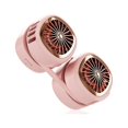 thumbnail image 1 of Ventilador de cuello colgante plegable USB carga de 360 ​​grados bolsillo fanáticos sin hojas corbatas eléctrico oficina de verano equipo de enfriamiento rosa Noticed HA059207-04B, 1 of 7