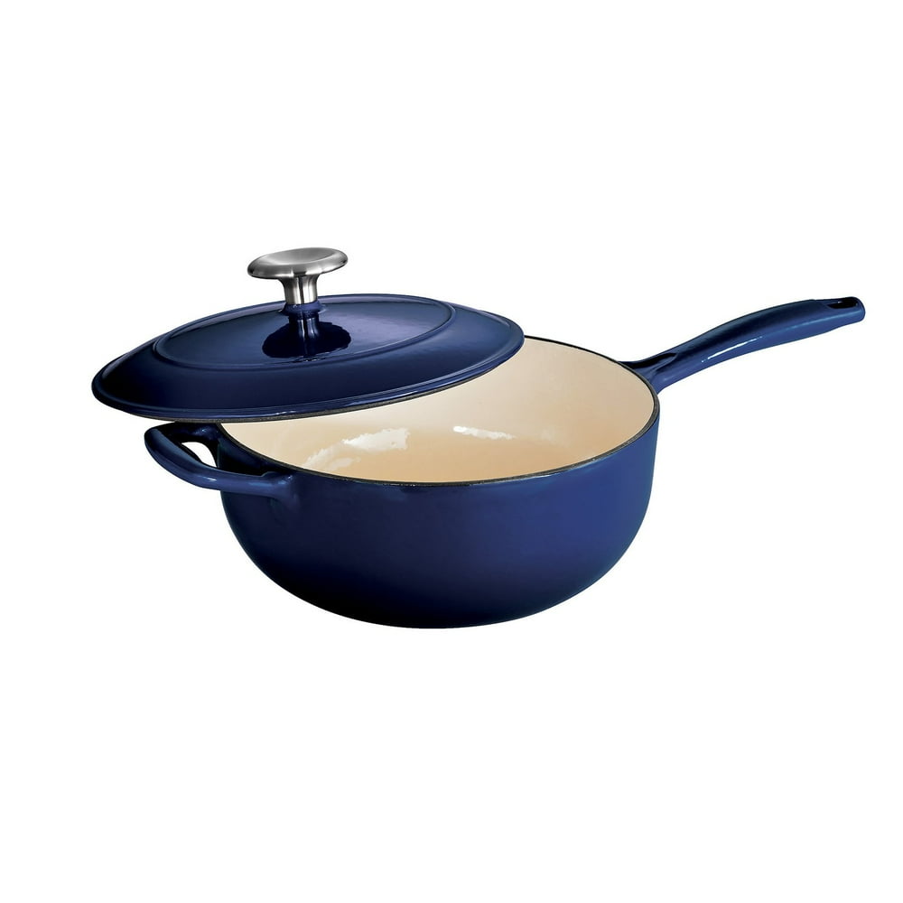 Tramontina Gourmet Enameled Cast Iron 3 qt. Covered Saucier Gradated
