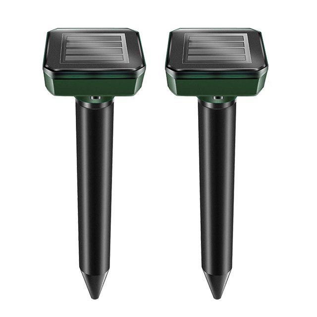 Repelente de Ratones Solar Ultrasónico Btafrte Control Plagas LED 2 Piezas Cuadradas