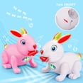 thumbnail image 4 of Change Direction Cool Lights Eating Carrot Rabbit Glowing Toy Electric Walking Dance Music Rabbit Toy, 4 of 7