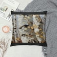 thumbnail image 2 of Orinice White Bark Brown Leaves Graphic Decorative Pillow Cover for Home Couch Bedroom Sofa, Printed on Both Sides, Year-Round Use, 1PC 18x18in, 2 of 5