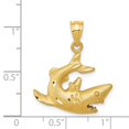 thumbnail image 2 of Auriga Fine Jewelry 14K Yellow Gold Shark Pendant for Women (L-25 mm,W-20 mm), 2 of 6