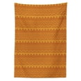 thumbnail image 2 of Aztec Outdoor Tablecloth, Folkloric Borders Triangle Motifs with Circles and Abstract Sun Figures, Decorative Washable Fabric Picnic Table Cloth, 58 X 84 Inches,Orange Yellow Burgundy, by Ambesonne, 2 of 2