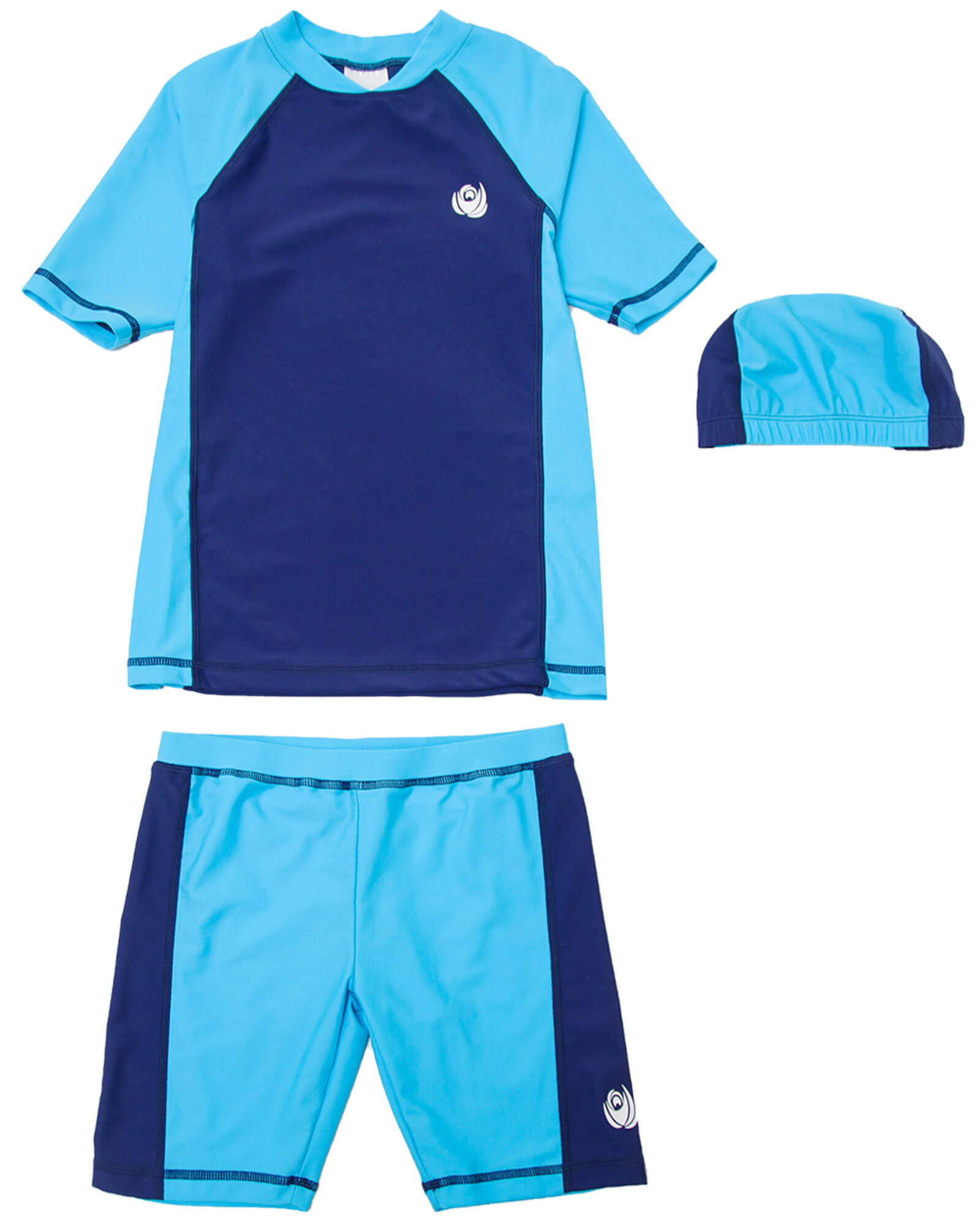 Boys Two Piece Rash Guard Swimsuits Kids Long Sleeve Bathing Suit with Swim Trunk Swimwear Set