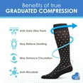 thumbnail image 6 of Care Fit Solutions 2 Pair Pack Polka Dot Striped Cotton Blend Graduated Compression Socks., 6 of 7