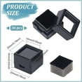 thumbnail image 2 of Cajas de almacenamiento de diamantes sueltos de plástico en forma de cubo, vitrina de piedras preciosas con ventana de acrílico transparente y esponja en el interior, color negro, 2 x 2 x 1,6 cm, 2 of 8