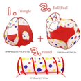 thumbnail image 3 of IM Beauty 3pc Kids Play Tent Crawl Tunnel Crawl Tunnel & Ball Pit with Basketball Hoop for Kids Toddlers, Indoor & Outdoor Playhouse, 3 of 7
