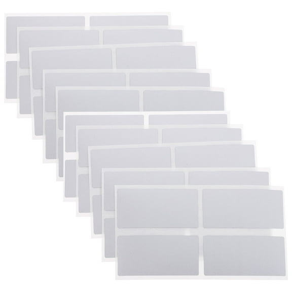 HOMEMAXS  50 Pcs Scratch off Stickers Game Strips with Adhesive Labels Silver
