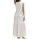 thumbnail image 3 of INSPIRE CHIC Conjunto de 2 Piezas para Mujeres, Top Sin Mangas con Escote en V y Falda Larga Plisada de Verano XL Blanca, 3 of 6