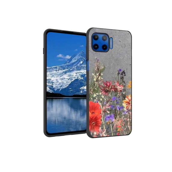 Compatible with Moto G 5G Plus Phone Case, Wild-Flowers-6th-Gen-3-1 Case Men Women, Flexible Silicone Shockproof Case for Moto G 5G Plus