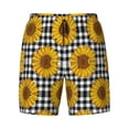 thumbnail image 4 of Lsque Mens Swim Trunks Sunflowers Pattern - Bathing Suit Compression Liner - Beach Swim Shorts Swimwear - (S-3XL) - Stretch Quick Dry -XX-Large, 4 of 9