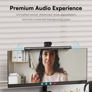 4K Webcam with Microphone & Light, PDAF Auto Focus Streaming Camera, Noise Canceling, Usb Webcam for Zoom, Gaming, Live Streaming