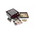 thumbnail image 2 of Board Game Set - Deluxe 15 in 1 Tabletop Wood-accented Game Center with Storage Drawer (Checkers, Chess, Chinese Checkers, Parcheesi, TicTacToe, SOlitaire, Snakes and Ladders, Mancala, Backgammon, Po, 2 of 3